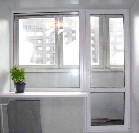 Balcony block - glass doors