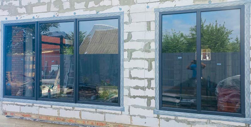 French windows in the house