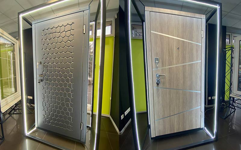 Metal door for security