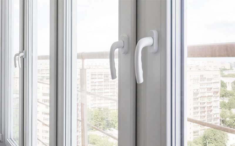 Plastic windows in a panel house