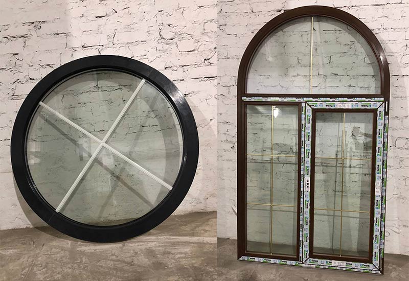 Non-standard plastic windows: their types, decor and safety